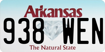 AR license plate 938WEN