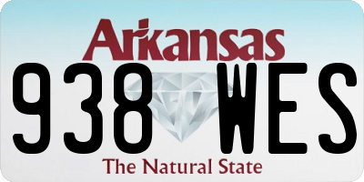 AR license plate 938WES