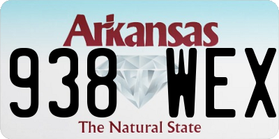 AR license plate 938WEX
