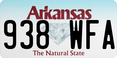 AR license plate 938WFA