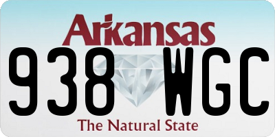 AR license plate 938WGC