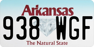 AR license plate 938WGF