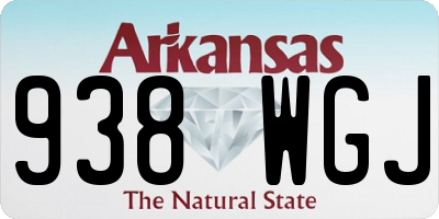 AR license plate 938WGJ