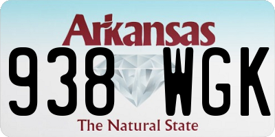 AR license plate 938WGK