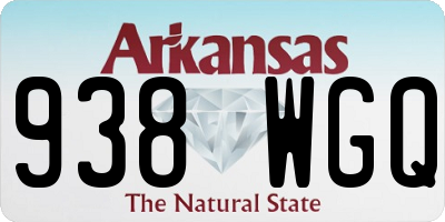 AR license plate 938WGQ
