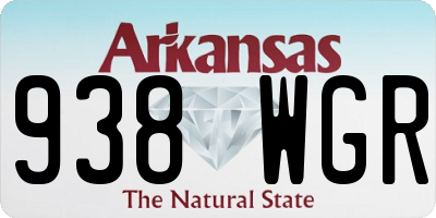 AR license plate 938WGR