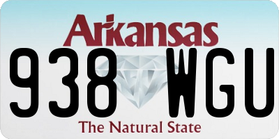 AR license plate 938WGU