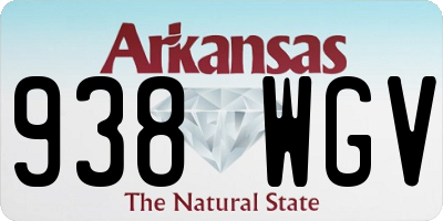 AR license plate 938WGV