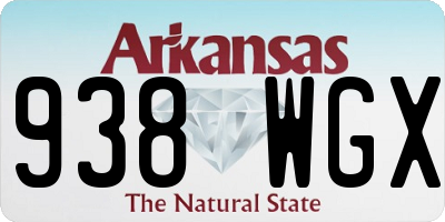 AR license plate 938WGX