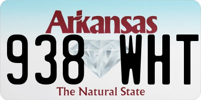 AR license plate 938WHT