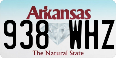 AR license plate 938WHZ