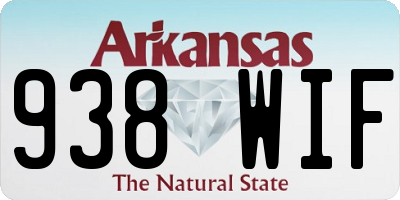 AR license plate 938WIF