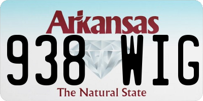 AR license plate 938WIG