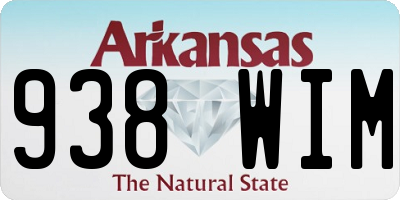 AR license plate 938WIM