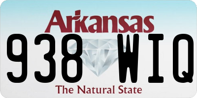 AR license plate 938WIQ