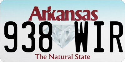 AR license plate 938WIR