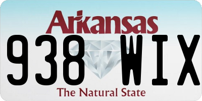 AR license plate 938WIX