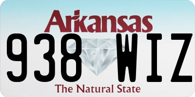 AR license plate 938WIZ
