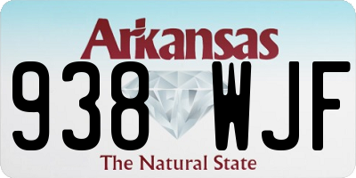 AR license plate 938WJF