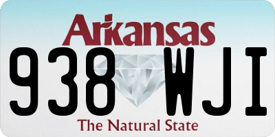 AR license plate 938WJI