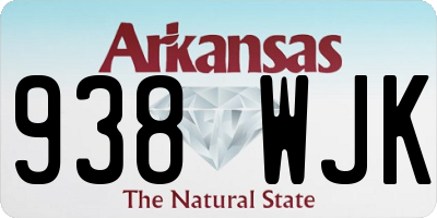 AR license plate 938WJK