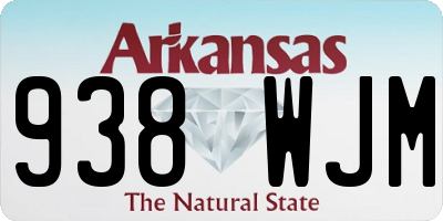 AR license plate 938WJM