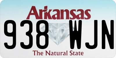 AR license plate 938WJN