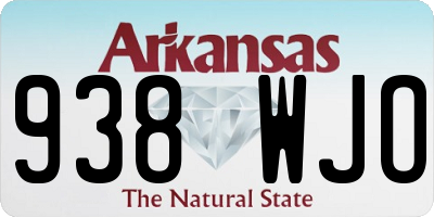 AR license plate 938WJO