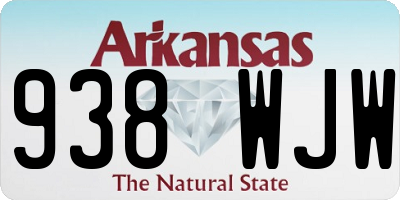AR license plate 938WJW