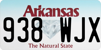 AR license plate 938WJX