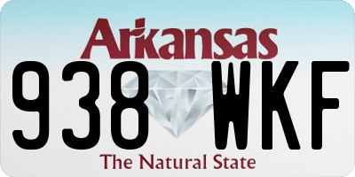 AR license plate 938WKF