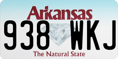 AR license plate 938WKJ