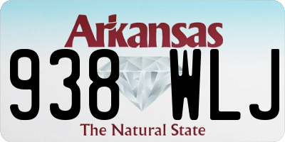 AR license plate 938WLJ