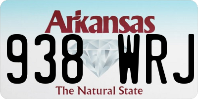 AR license plate 938WRJ
