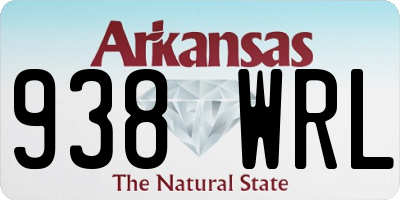 AR license plate 938WRL