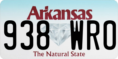 AR license plate 938WRO