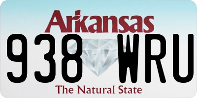AR license plate 938WRU