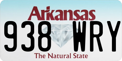 AR license plate 938WRY