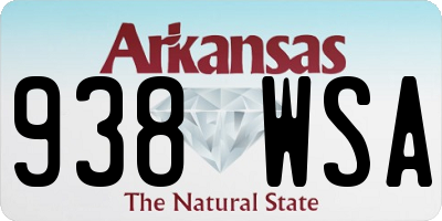AR license plate 938WSA