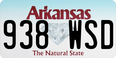 AR license plate 938WSD