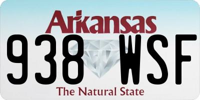 AR license plate 938WSF