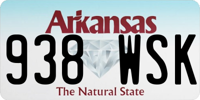AR license plate 938WSK