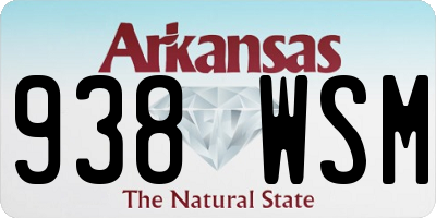 AR license plate 938WSM