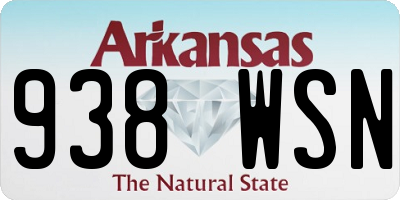 AR license plate 938WSN