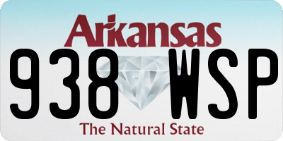 AR license plate 938WSP