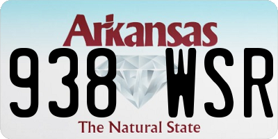 AR license plate 938WSR