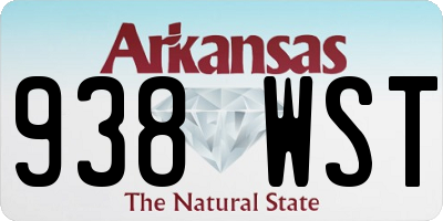 AR license plate 938WST