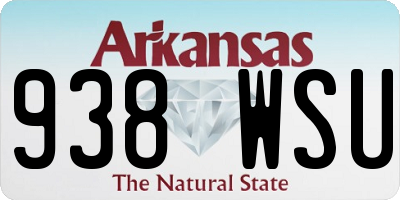 AR license plate 938WSU