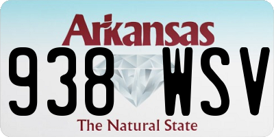 AR license plate 938WSV