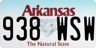 AR license plate 938WSW